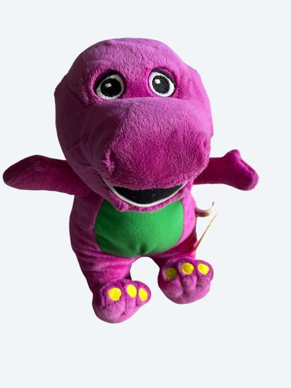 Barney The Dinosaur Plush Toy  Purple Green Stuffed Animal 10.5 Inches Tall